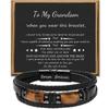 With Tigers Eye Father's Day Christmas Anniversary Birthday Gifts for Son Man Grandson Love You Forever Bracelet for Men