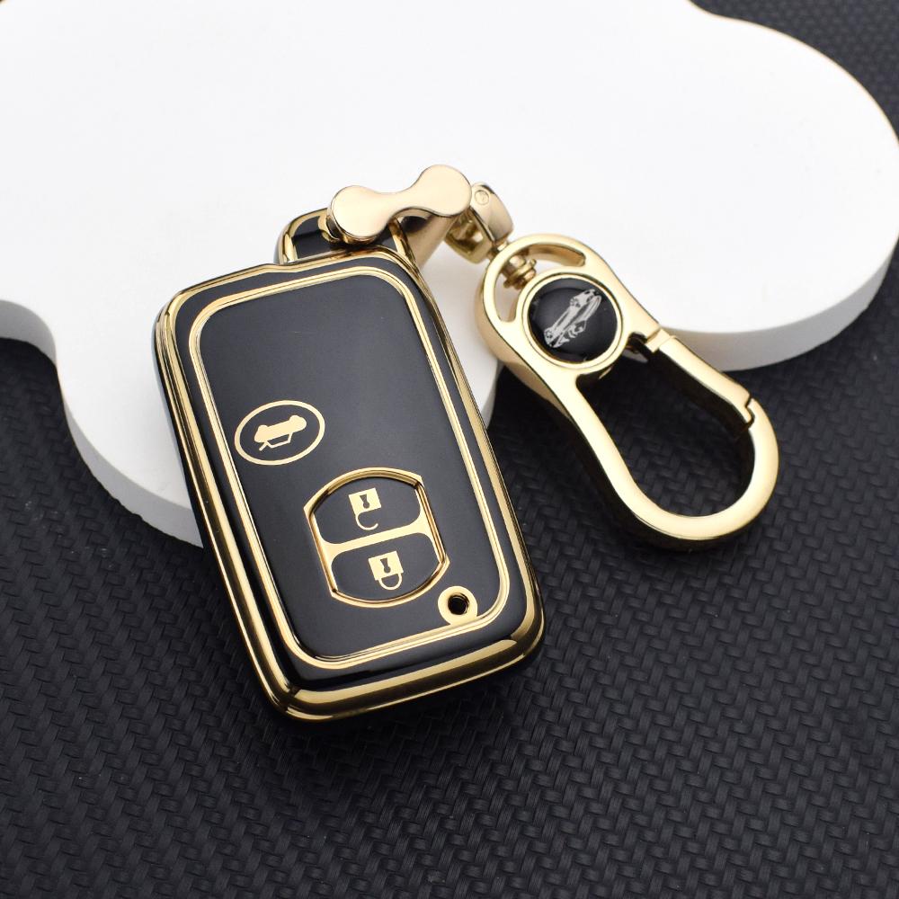 Soft TPU Car Key Case for Toyota RAV4 Highlander Camry Avalon Prius Alpha Aqua Land Cruiser Auris - 3 Buttons Remote Fob Cover