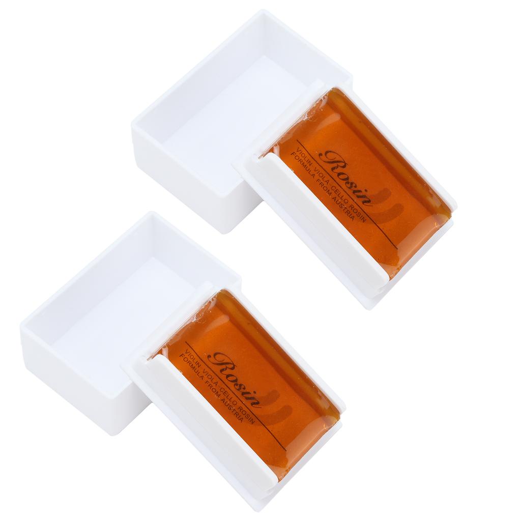 2Pcs Violin Rosin Bow String Instrument Accessory Low Dust Universal for Viola Cello LETO601
