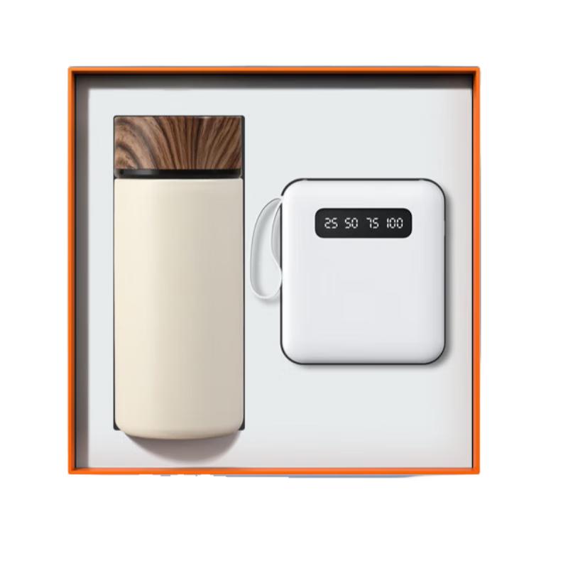 Business Gift Set: Insulated Mug & Digital Display Power Bank