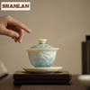 150ml Boutique Crystal Glaze Cover Bowl Zen Ceramic Gaiwan Ancient Anti-scald Tea Tureen Tea Maker Teaware Ceremony Ornaments