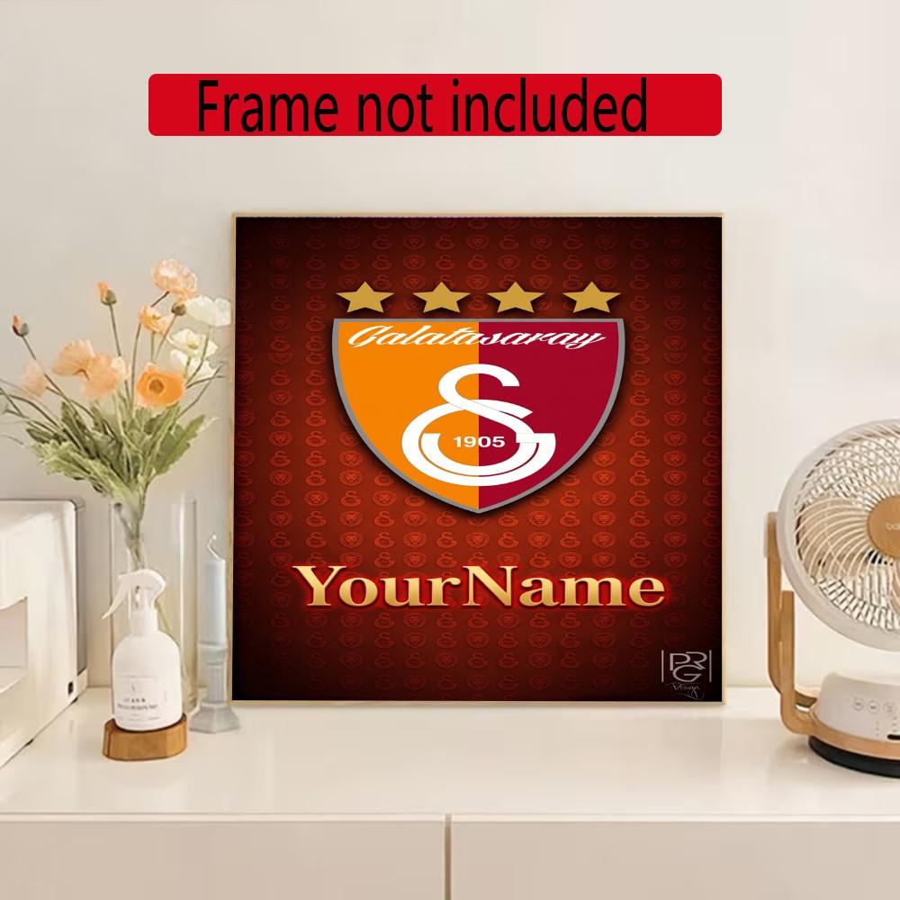 Galatasaray Personalized Name Round Diamond Painting Kit Diamond Embroidery Painting Rhinestones Mosaic Frameless Handwork Decoration Arts
