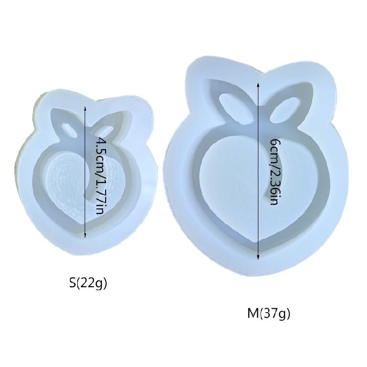 Epoxy Resin Shaker Peach Silicone Molds Fruit Resin Molds for Pendant Keychain
