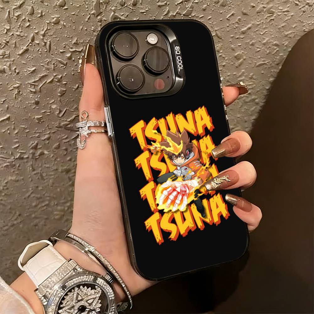 Hitman R-Reborn Tsuna S-Sawada Handyhülle Für iPhone 17,16,15,14,13,12,11 Plus,Pro Max,XS,Bunte Silber Schwarz Hülle