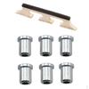 6pcs Guitar String Thru Body Ferrules Bushing+ Banjo Rosewood Bridge