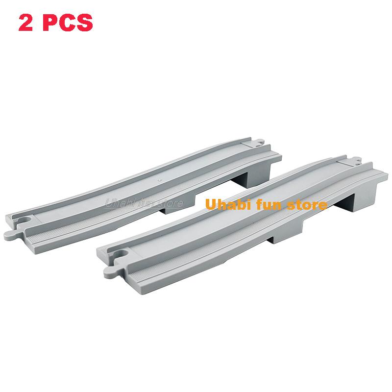 Non-Toxic Rail Transport Big Size Building Blocks Creative Track Accessories Assemble Toys For Children Bricks Compatible City Train Set