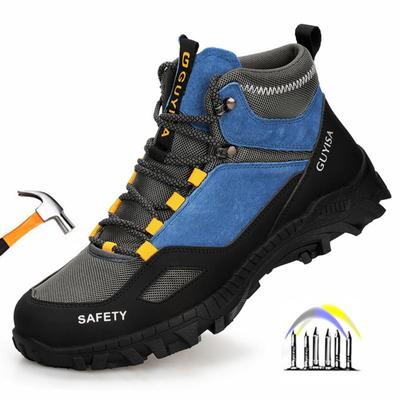 Security Boots For Men Work Safety Sneakers High Quality Work Shoes With Steel Toe Anti Slip Anti Puncture Indestructible Shoes