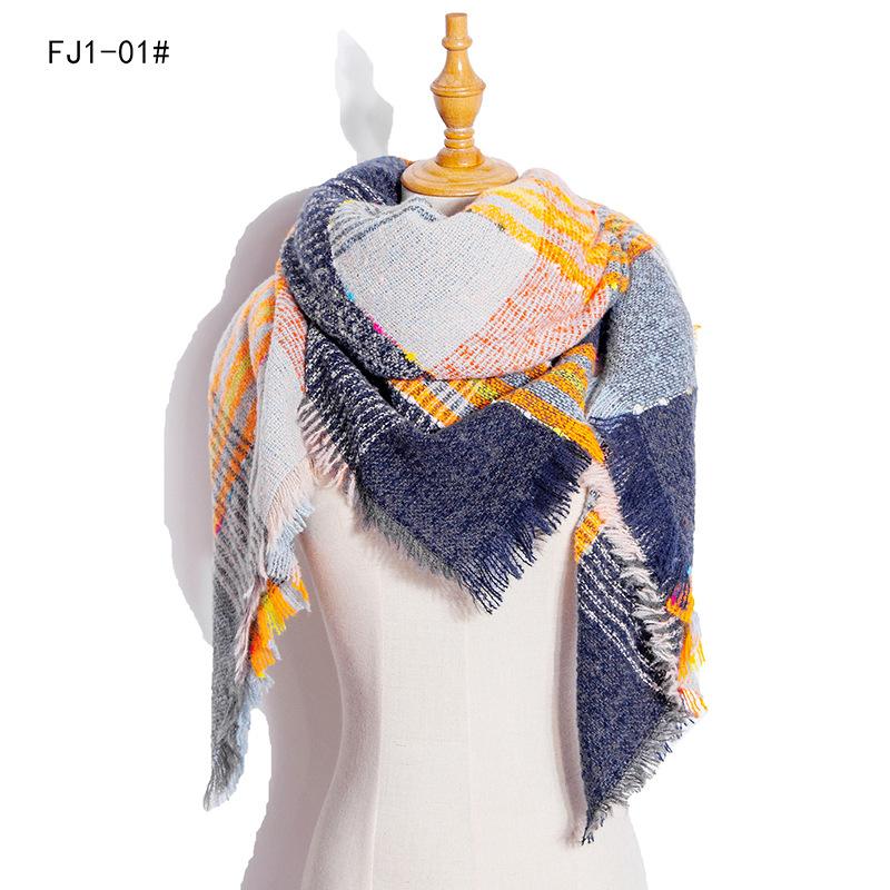 Imitation Cashmere Women Scarf Winter Plaid Scarve Pashmina Tassel Mujer Female Echarpe Hiver Foulard Bufanda Thick Wrap Shawls
