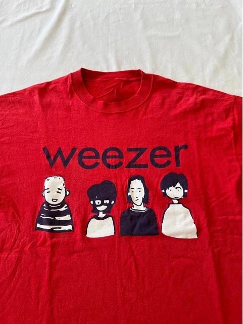 Vintage 2000s Weezer Rock Band Red T-T-shirt Unisex Reprint S