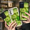 Phone Case: 2D Flat Samsung Galaxy A34 A35 M05 M06 S20 S22 S21 FE Plus 5G Tiered Protective Case, Green Little Dinosaur, Christmas and Halloween Gift