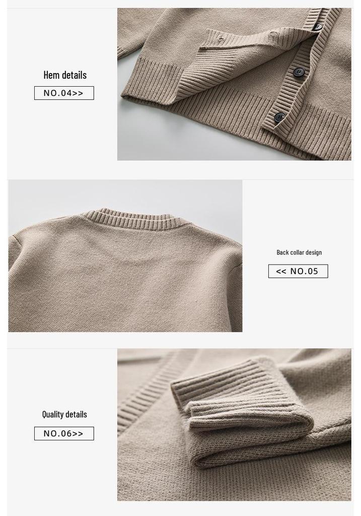 APO Women's Clothing | Unisex Loose V-neck Knit Cardigan - Autumn/Winter Korean Style Sweater