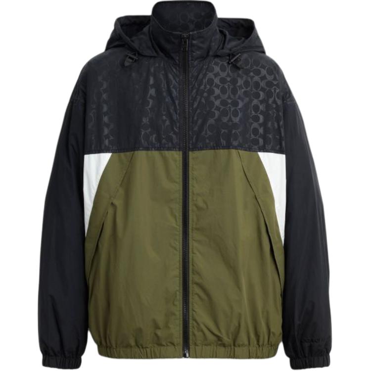 

Coach FW25 Color Block Hooded Zip Jacket Men Jackets CAU82-TV4 S