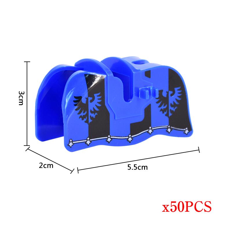 MOC 50 Stück Mittelalter Militär Mittelalter Ritter Kriegspferd Rüstung Pferdeleine Actionfiguren Bausteine Steine Spielzeug Kindergeschenk