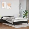 VidaXL Bed Frames with Headboard Slat Base Upholstered Bed Slat Frame Double Bed Adult Bedroom Interior Black 347489