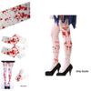 Halloween Blood Stockings For Costume Party Nurse Zombie Bloody Silk Stockings