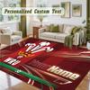 Crystal Velvet Square Rug Custom NameWales Rugby Pattern Non Slip Home Floor Decor Rug
