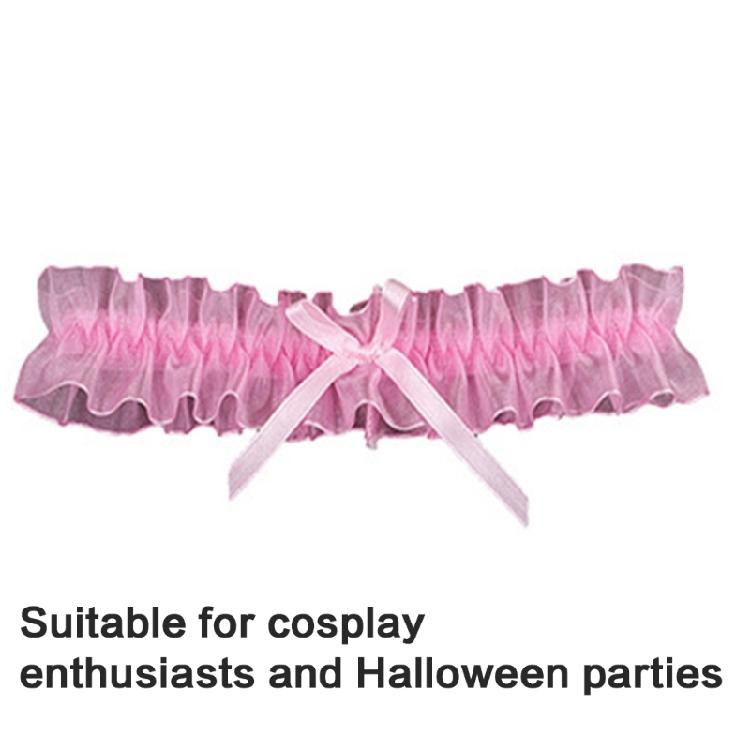 Catgirl Dress Up Cosplay Set With Cats Ear Headband Lace Collar Necklace Gloves and Sock for Women Girls Cosplay Party