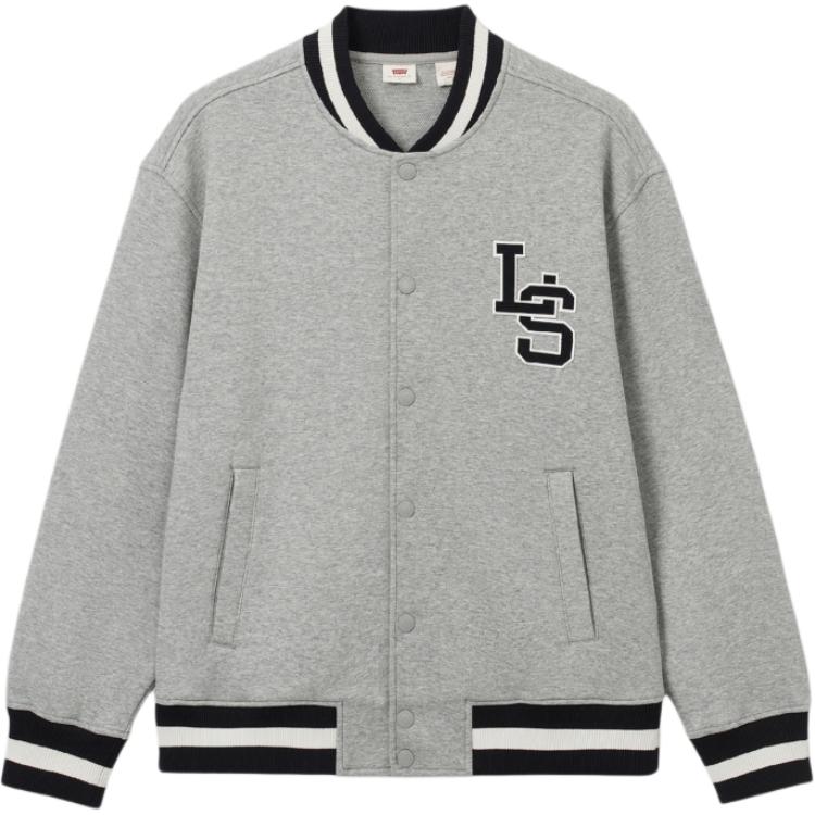 

Levis Свободная бейсбольная куртка с длинным рукавом в американском стиле Мужские куртки Серый 0019E-0000 M