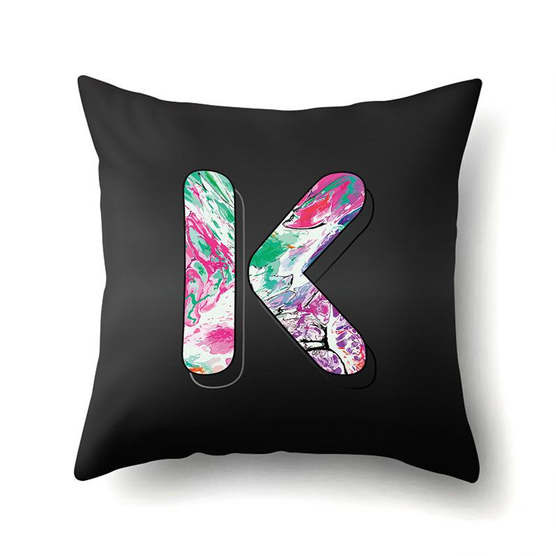 Polyester Pillowcase 3D Three-dimensional Effect Cushion Set Decorative Printing 26 English Letter Pillowcase