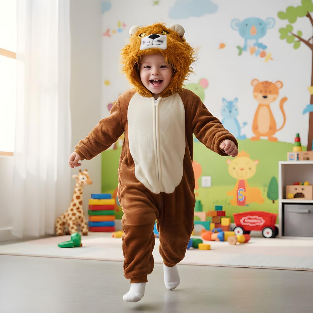 Piżama Onesie Kigurumi Kostium Przebranie Lew 135 - 145Cm
