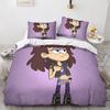 Cartoon Lincoln Duvet Cover Pillowcase Loud House Bedding Set Adult Boy Girl Bedroom Decoration Children Single Double Size