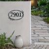 Metal Wall Art Sculpture Custom House Number Rustic Floral Sign Entryway Address Plaque Personalized Gift