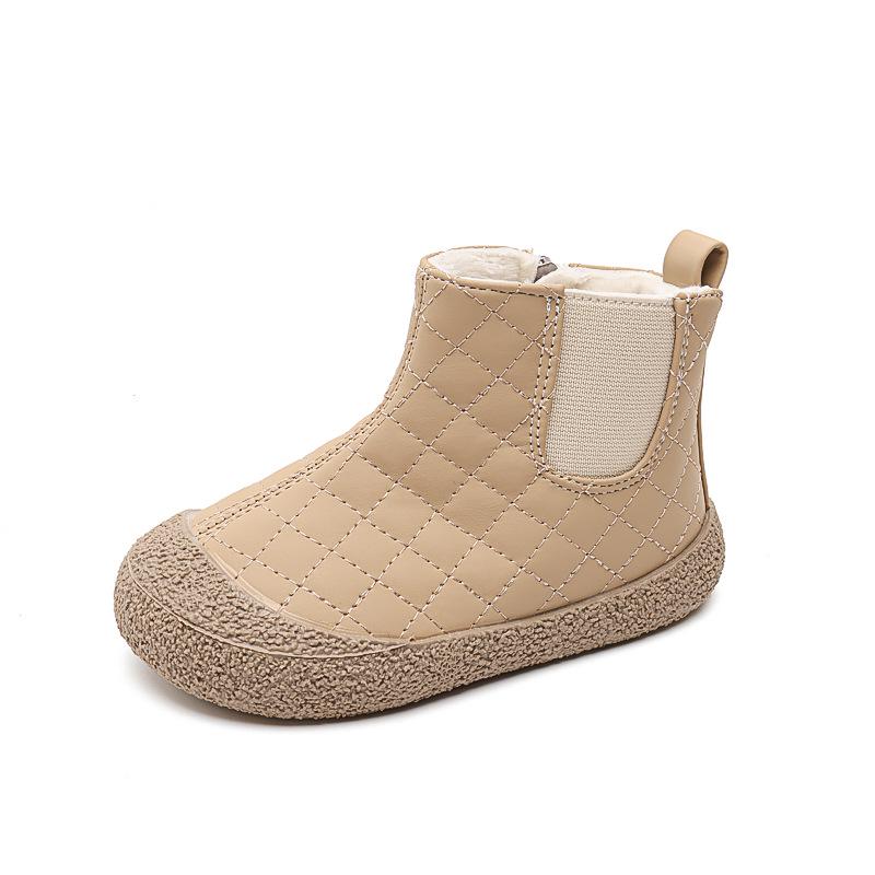Kids' Winter Velvet Boots: Soft, Warm, Double Cotton Martin Boots with Comfortable Sole for Boys and Girls