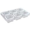 Weixu 6-Compartment Transparent Food Sample Storage Box