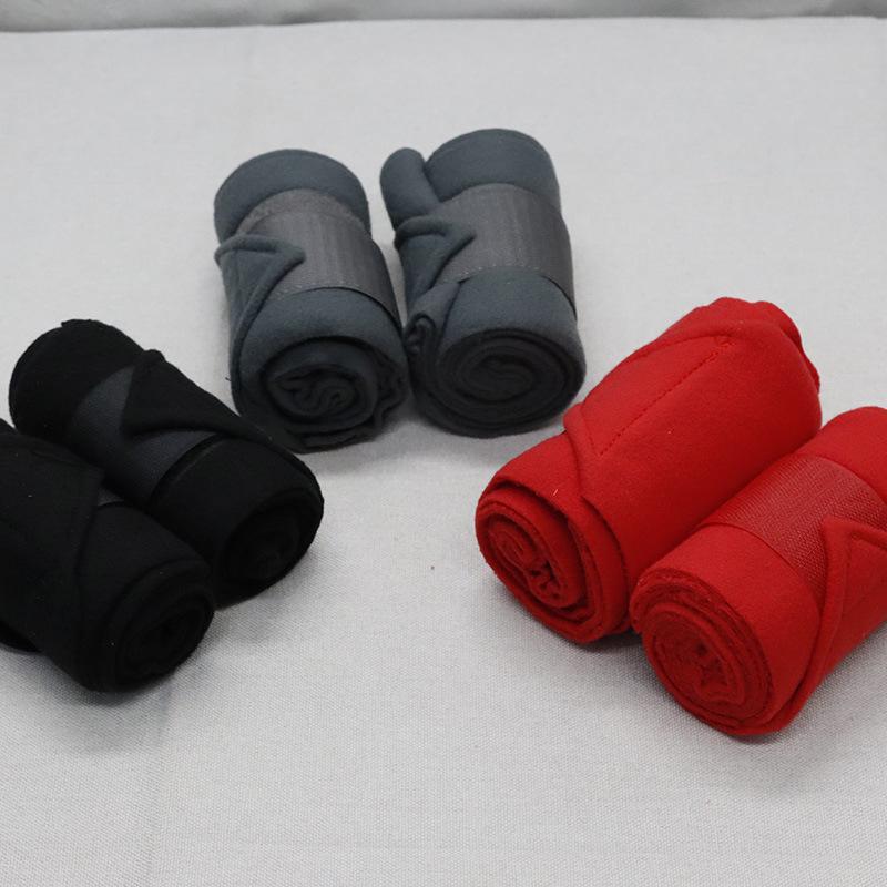 Breathable Polar Fleece Horse Leg Bandage Equestrian Supplies Special Racing Protection Leg Protector for Equine