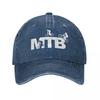 Spring Autumn Women Men MTB Cycling Logo Baseball Cap Funny Mountain Biker Bike Hip Hop Sun Hat Sport Denim Casquette