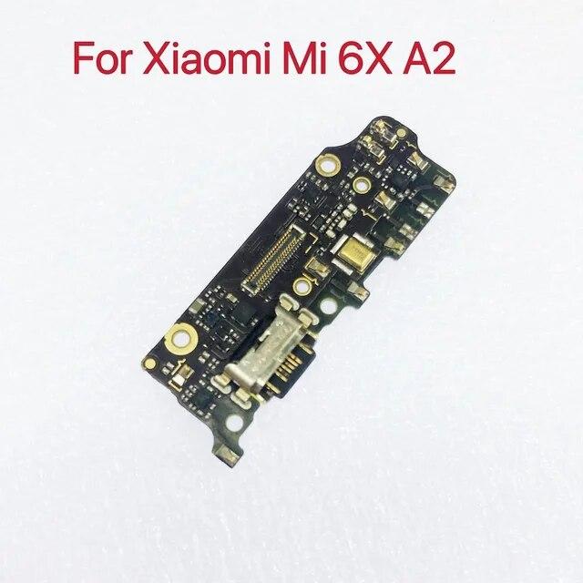 Microphone Module+USB Charging Port Board Flex Cable Connector Parts For Xiaomi Mi 6X Mi A2 MiA2 Replacement