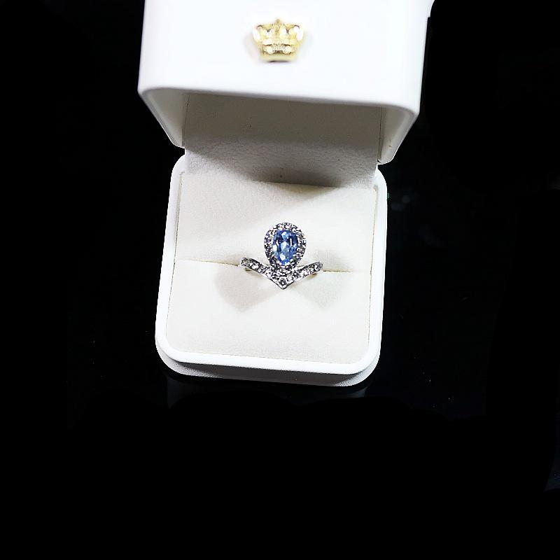 Trendy Modrá Sada Šperků Kapka Vody: Náhrdelník, náušnice a prsten v japonsko-korejském stylu z titanové oceli, 2024