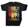 Made In 1963 Limited Edition 62 Years Of Being Awesome Tee Tops Round Neck ShortSleeve Fashion Tshirt Clothing Casual Tshirts