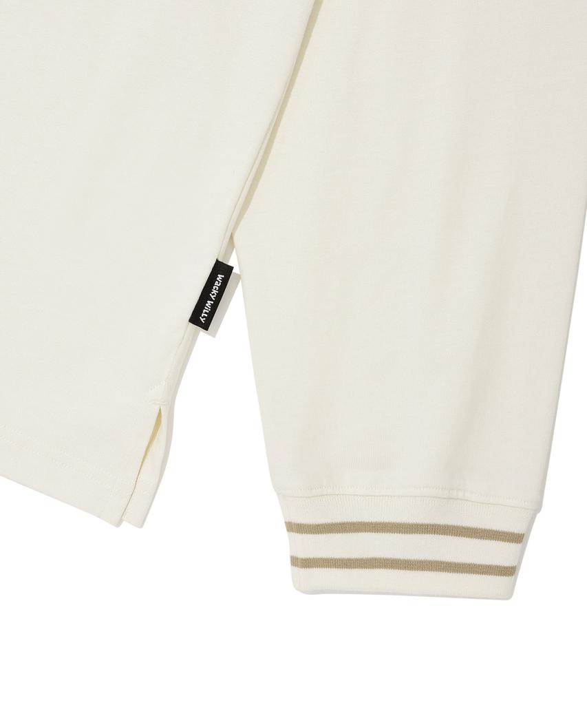 WACKY WILLY Collar Point Long Sleeve Cream