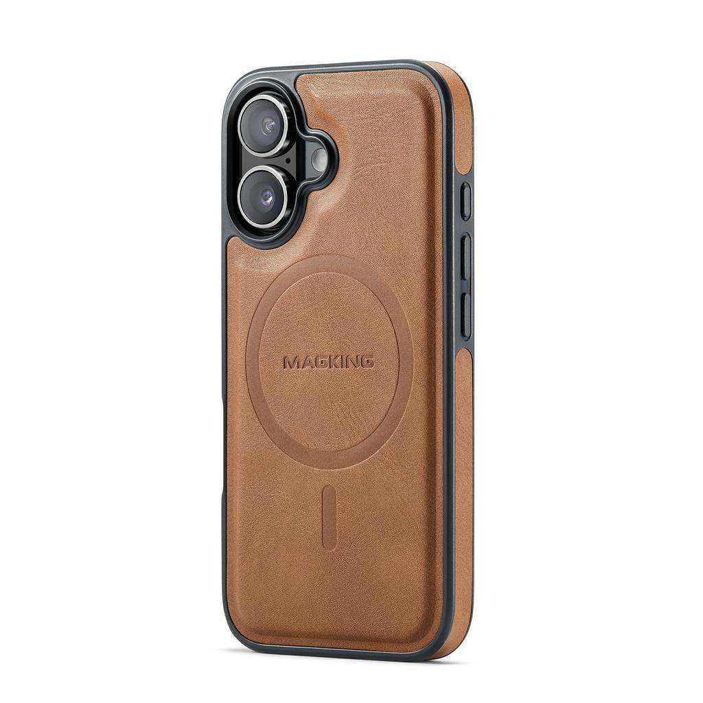MAGKING K1 Series For iPhone 17 Magnetic Case PC+TPU+PU Leather Phone Cover