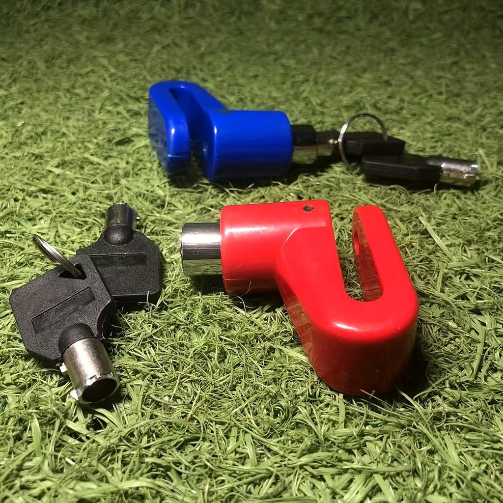 1 Heavy-Duty Bicycle & Motorcycle U-Lock with Manual Disc Brake Lock - ABS/Zinc Alloy Anti-Theft Lock Suitable for Mountain/-Bikes/Tricycles