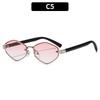 Women's sunglasses, men's and women's retro polygonal metal sunglasses