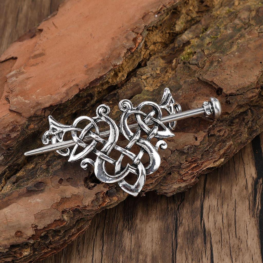 Viking Heart Hairpin, Vintage Norse Mythology Style Accessories for Women