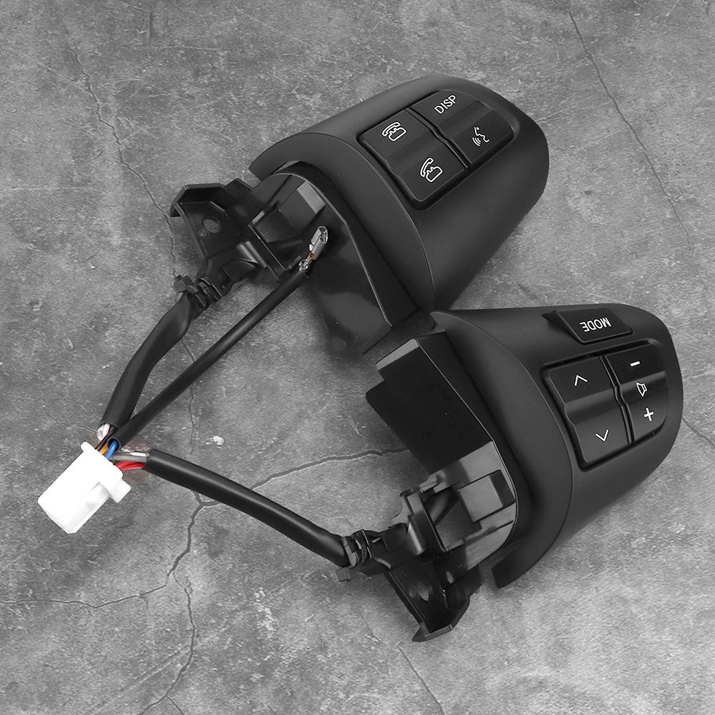 Steering Wheel Switches Left Right Buttons Fits for Toyota Corolla 2010 2013(Black )