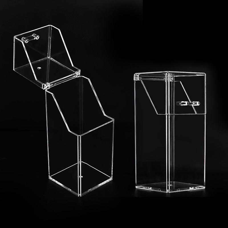 Transparenter Acryl-Klappdeckel-Make-up-Pinsel- und Augenbrauenstifthalter mit Perlen