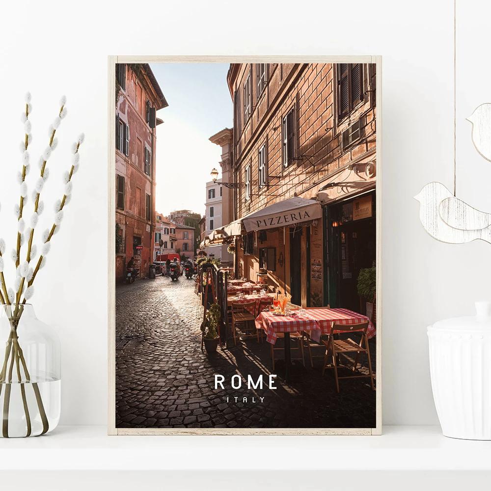 Rome Italy Vatican City Travel Poster Colosseum Ancient Architecture Print Canvas Painting Wall Picture Modern Office Room Decor