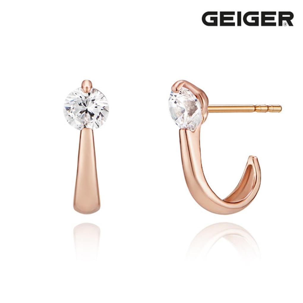 

14K Hug Cubic Earrings GI14EE388 white gold