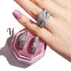 New Double-Layer Micro-Inlaid Zircon Ring Set - Luxury Party Wedding Band R5080