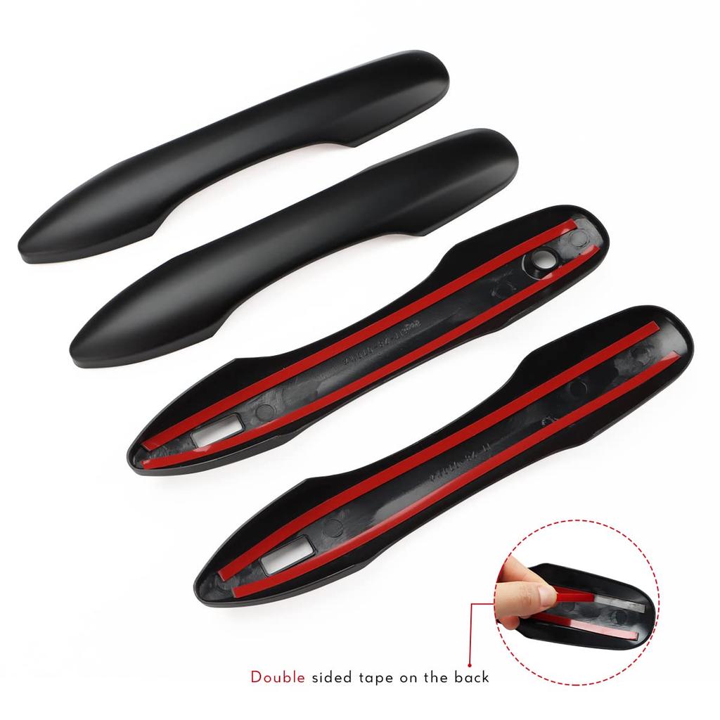 Marchfa Door Handle Covers for Prius 50 80 70 Series Fits Toyota Prius 50 80 70 Made of ABS Custom exterior decorative 4 pieces Matte black