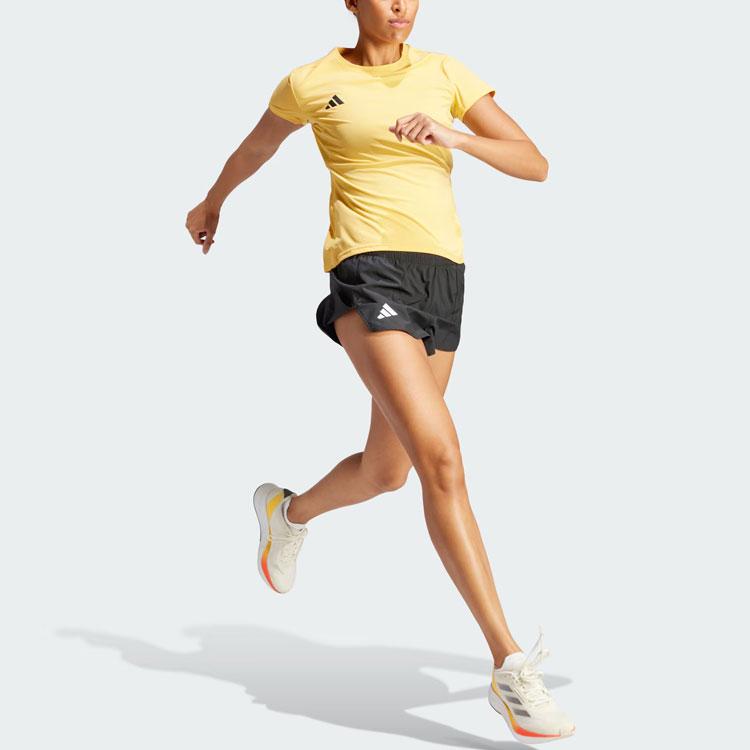 adidas Adizero Essentials T-Shirt Women Tops Yellow IR7125