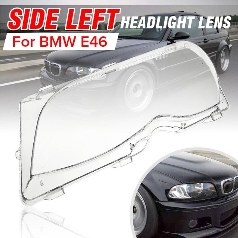 1/2Pcs Car Lights Headlight Lens Shell Lamp Cover Replacement Glass For BMW E46 4DR 318i/320i/ 325i/ 325xi/ 330i/330xi 2002-2005