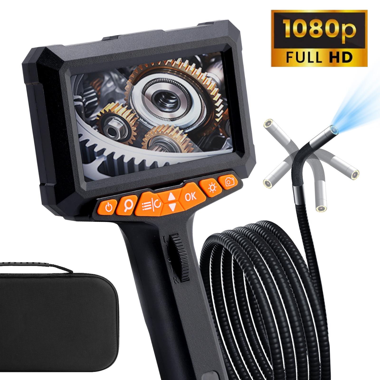 

5 LED 2-Way 360°Endoscope W/Light Industrial Articulating Borescope Camera