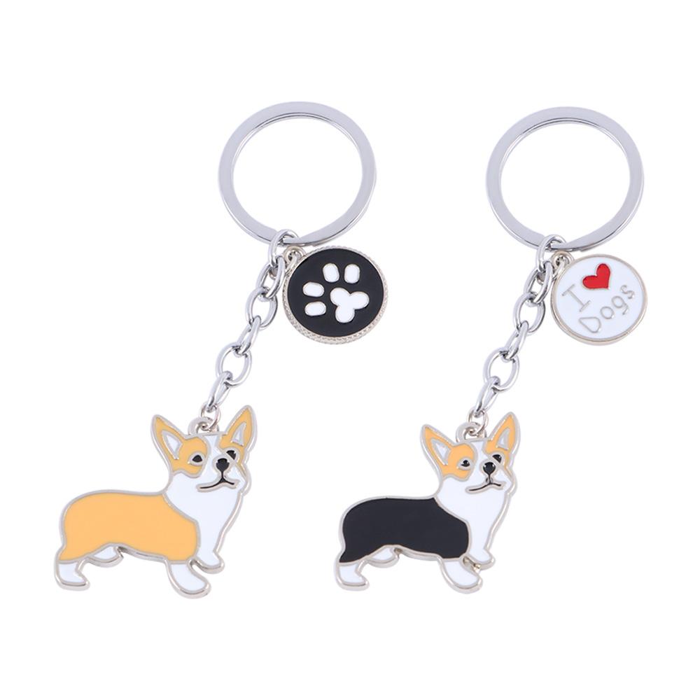 Cartoon Pet Key Ring Welsh Corgi Dog Handbag Pendant Dog Key Chain Bag Key Chain Corgi Key Chain