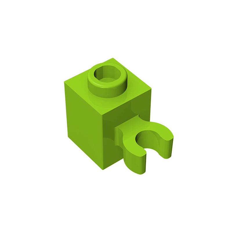 BRICKE 1x1 Brick with Connector Holder, Compatible with Lego 60475 30241 Small Building Blocks
