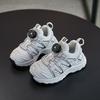 Children's Sports Shoes 2025 Spring New Boys Mesh Dad Shoes Breathable Casual Shoes Rotating Button Girls Shoes